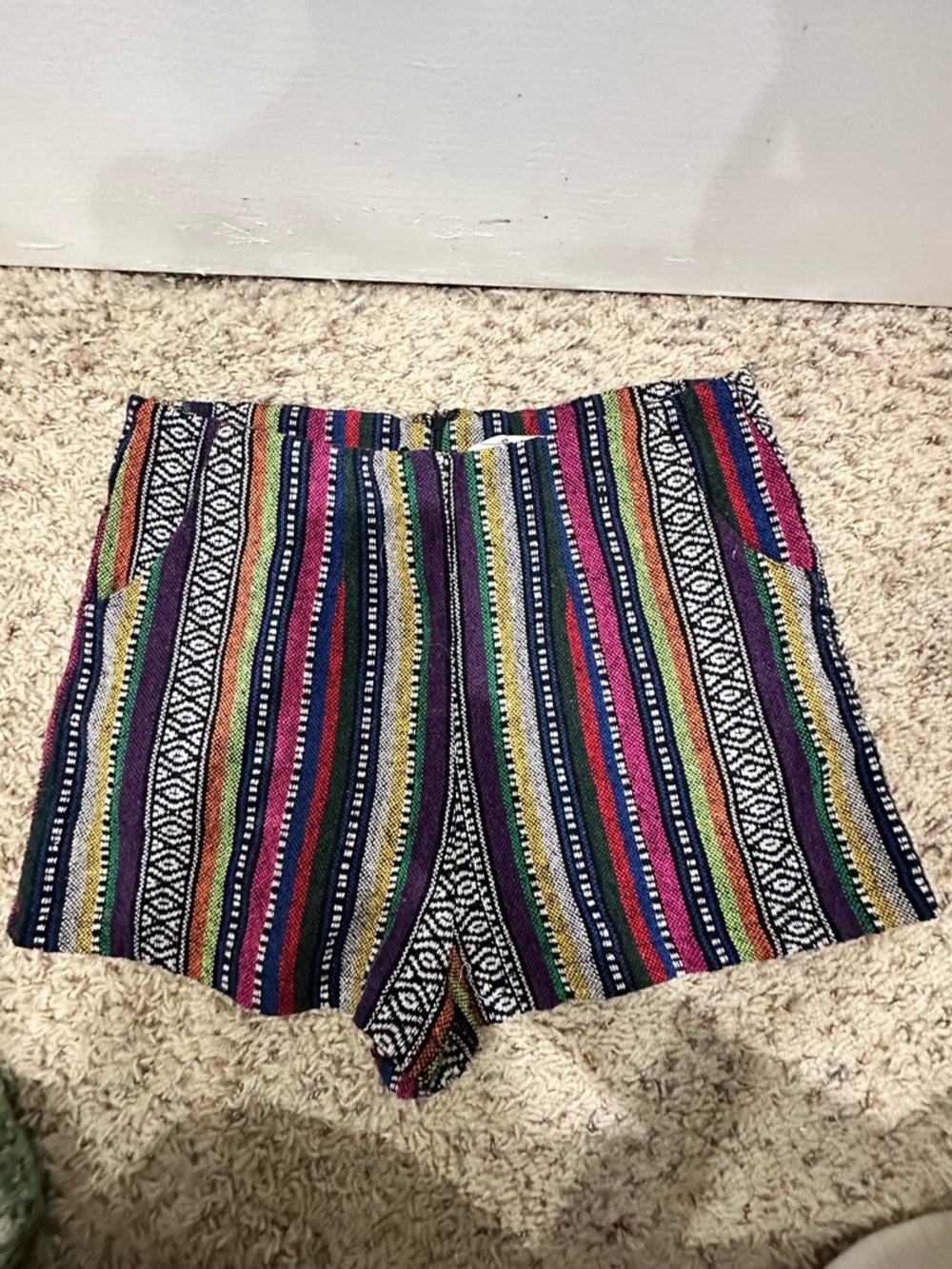 Jerga styled retro 70’s shorts. Boho, beach, Venice, roller-skate, festival